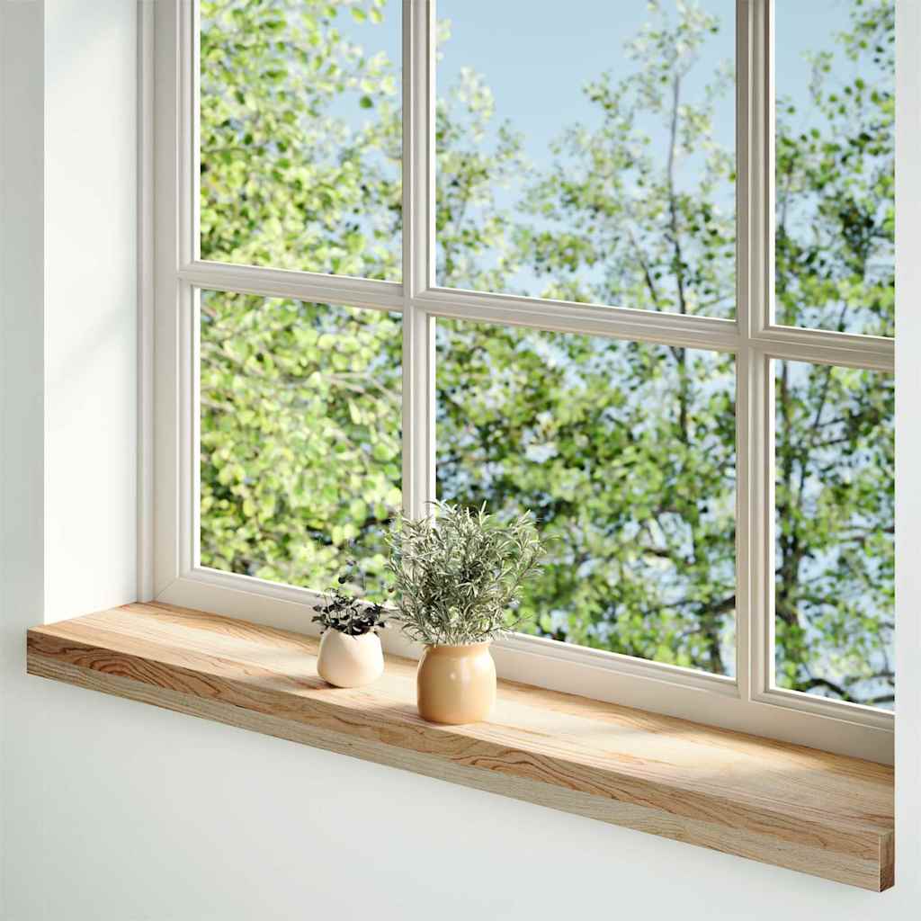 Davanzali 2 pz Non Trattati 100x15x2cm Legno Massello di Rovere