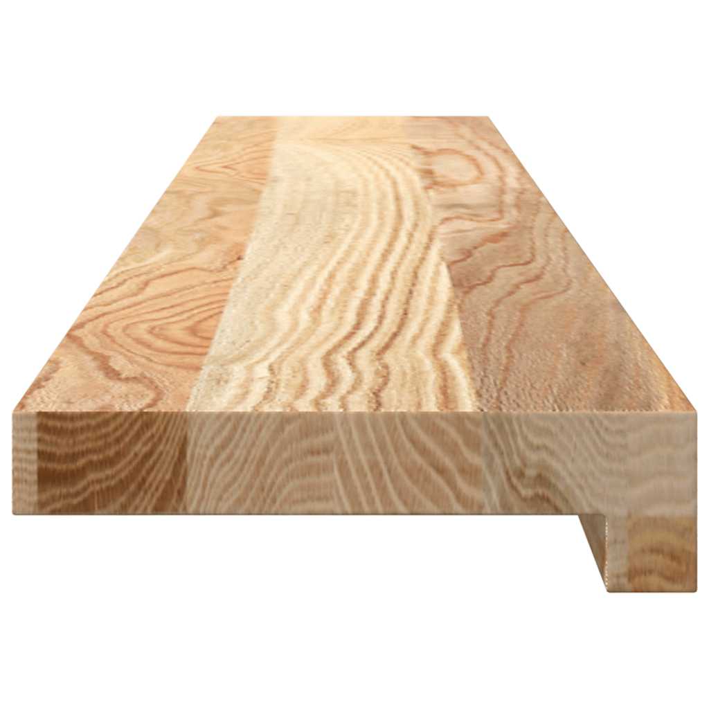 Davanzali 2 pz Non Trattati 100x15x2cm Legno Massello di Rovere