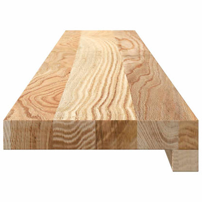 Davanzali 2 pz Non Trattati 110x15x2cm Legno Massello di Rovere