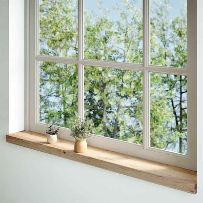 Davanzali 2 pz Non Trattati 160x15x2cm Legno Massello di Rovere