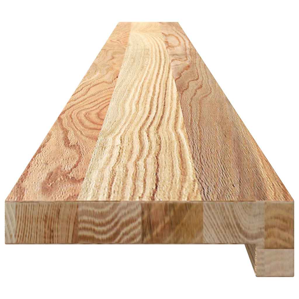 Davanzali 2 pz Non Trattati 160x15x2cm Legno Massello di Rovere
