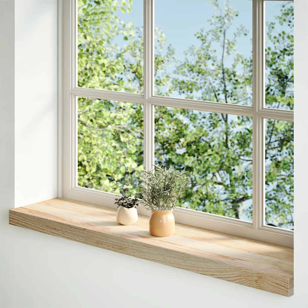 Davanzali 2 pz Non Trattati 80x20x2 cm Legno Massello di Rovere