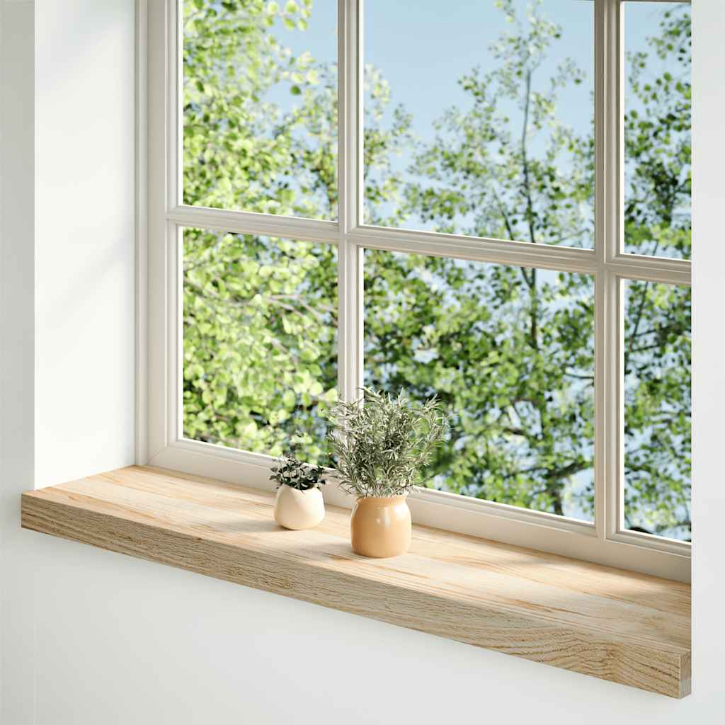 Davanzali 2 pz Non Trattati 100x20x2cm Legno Massello di Rovere