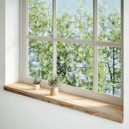 Davanzali 2 pz Non Trattati 140x20x2cm Legno Massello di Rovere