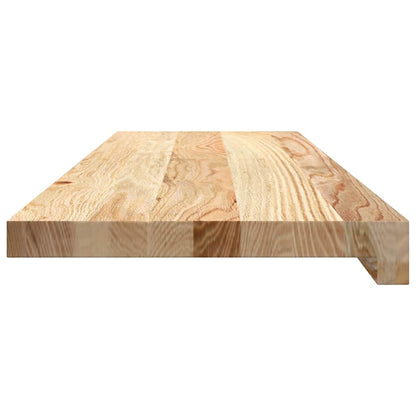 Davanzali 2 pz Non Trattati 80x25x2 cm Legno Massello di Rovere