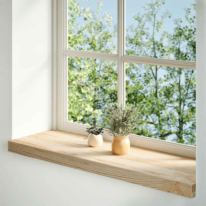 Davanzali 2 pz Non Trattati 90x25x2 cm Legno Massello di Rovere