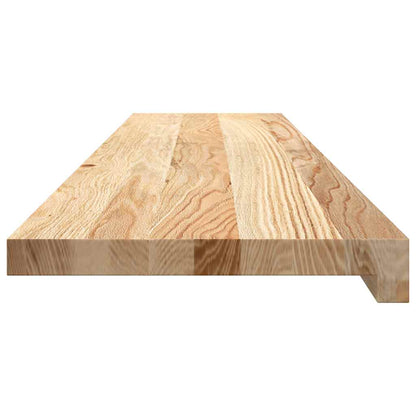 Davanzali 2 pz Non Trattati 110x25x2cm Legno Massello di Rovere
