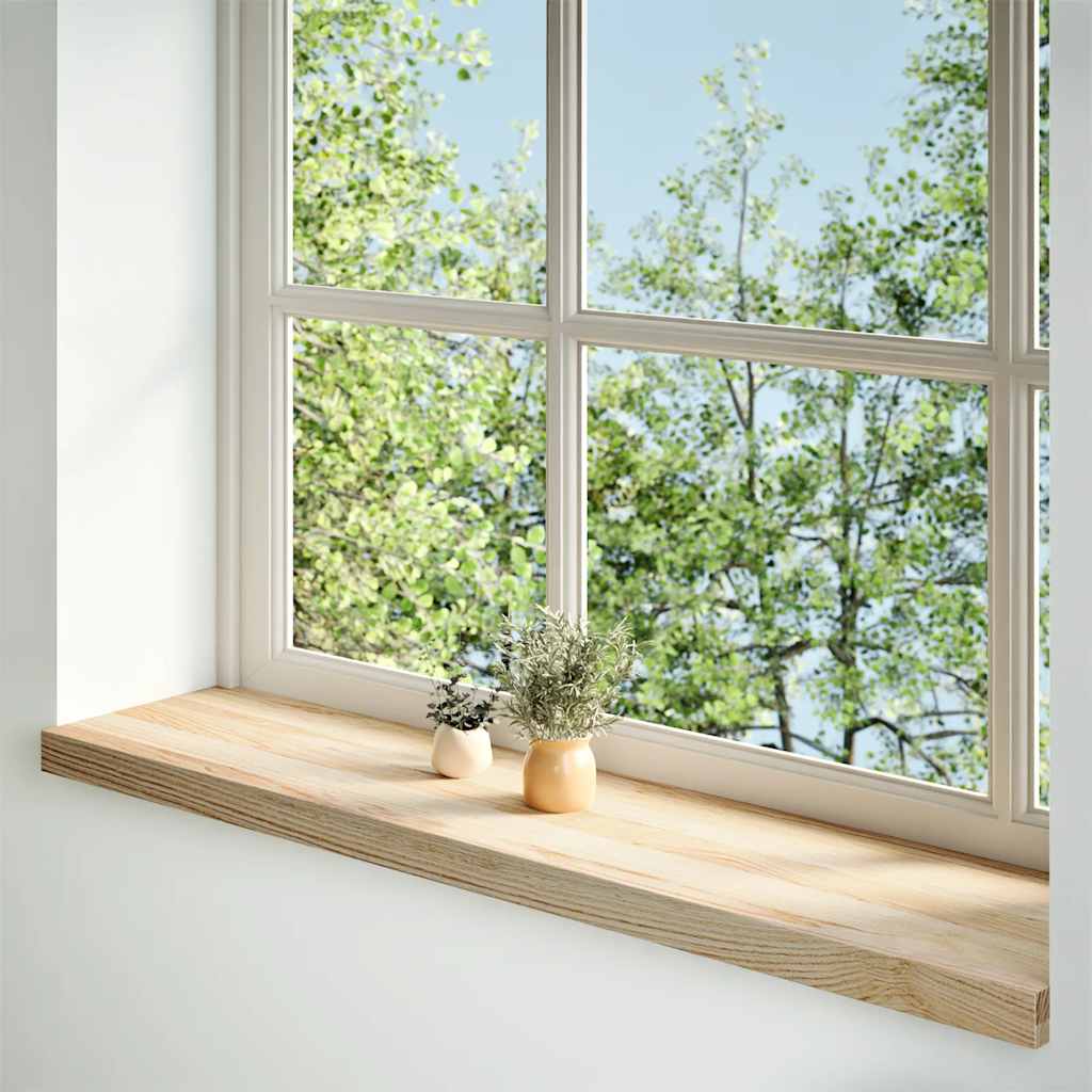 Davanzali 2 pz Non Trattati 100x30x2cm Legno Massello di Rovere
