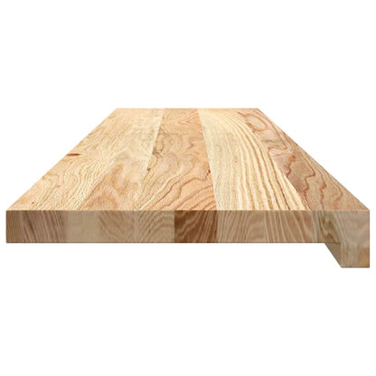 Davanzali 2 pz Non Trattati 100x30x2cm Legno Massello di Rovere