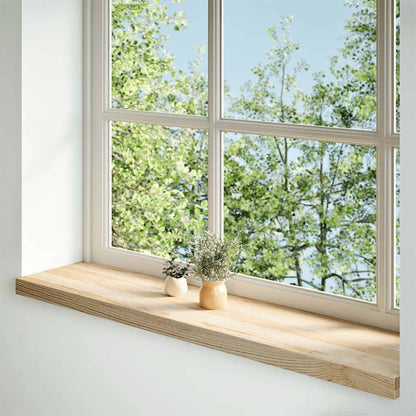 Davanzali 2 pz Non Trattati 120x30x2cm Legno Massello di Rovere