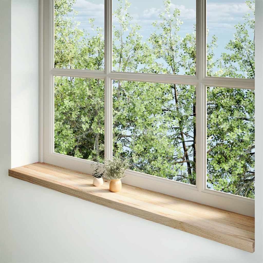 Davanzali 2 pz Non Trattati 160x30x2cm Legno Massello di Rovere