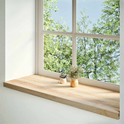 Davanzali 2 pz Non Trattati 100x40x2cm Legno Massello di Rovere