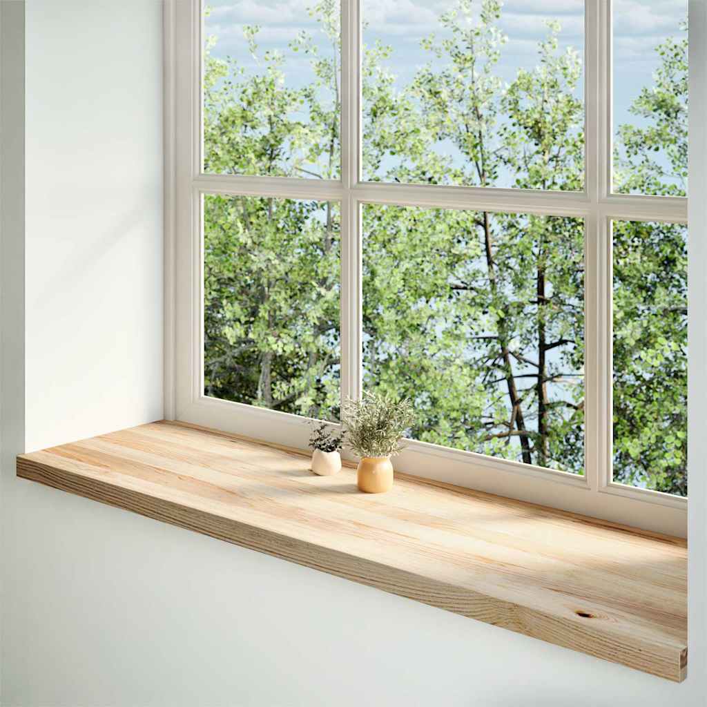 Davanzali 2 pz Non Trattati 140x40x2cm Legno Massello di Rovere