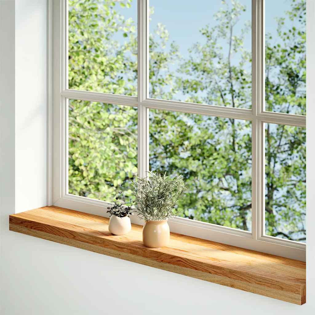 Davanzali 2 pz Marrone Chiaro 80x15x2 cm Legno Massello Rovere