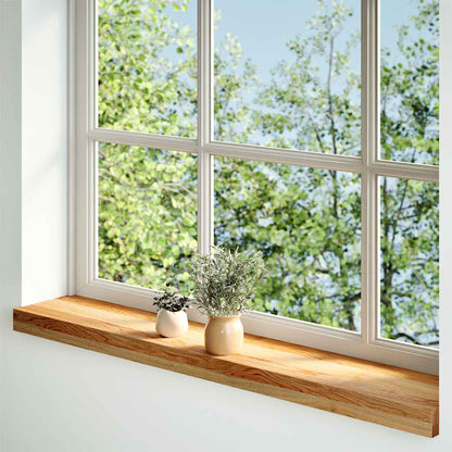Davanzali 2 pz Marrone Chiaro 90x15x2 cm Legno Massello Rovere