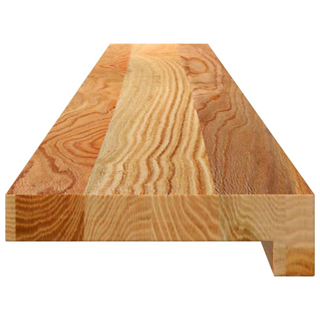 Davanzali 2 pz Marrone Chiaro 120x15x2 cm Legno Massello Rovere