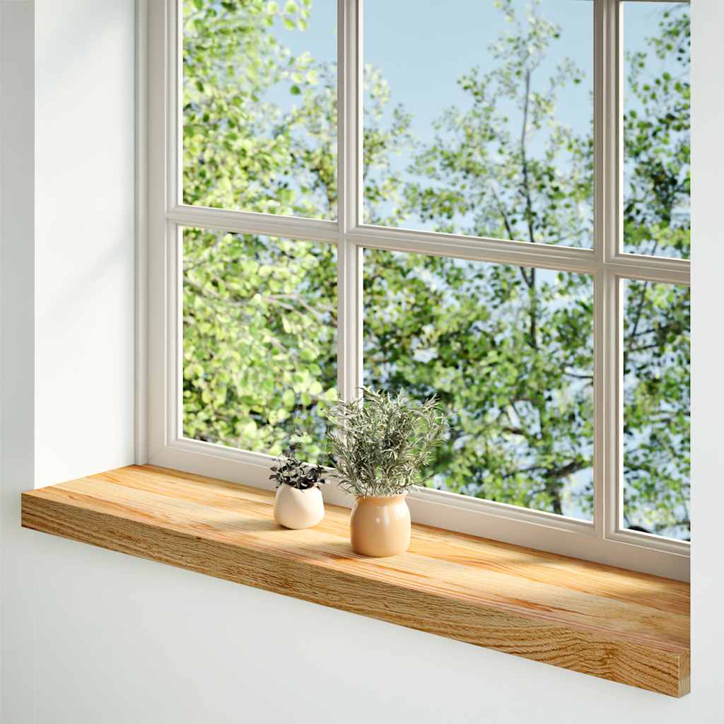 Davanzali 2 pz Marrone Chiaro 100x20x2cm Legno Massello Rovere