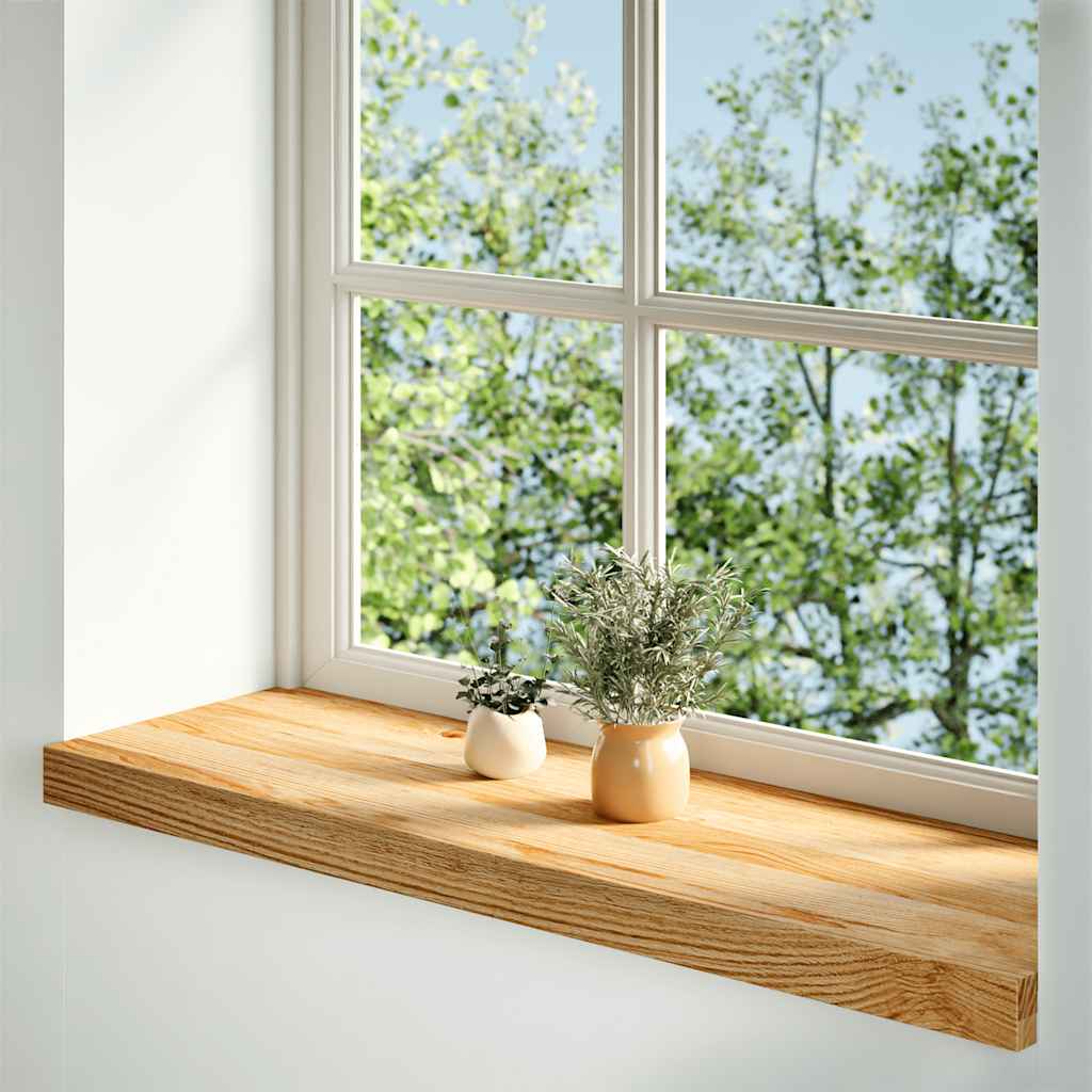 Davanzali 2 pz Marrone Chiaro 80x25x2 cm Legno Massello Rovere