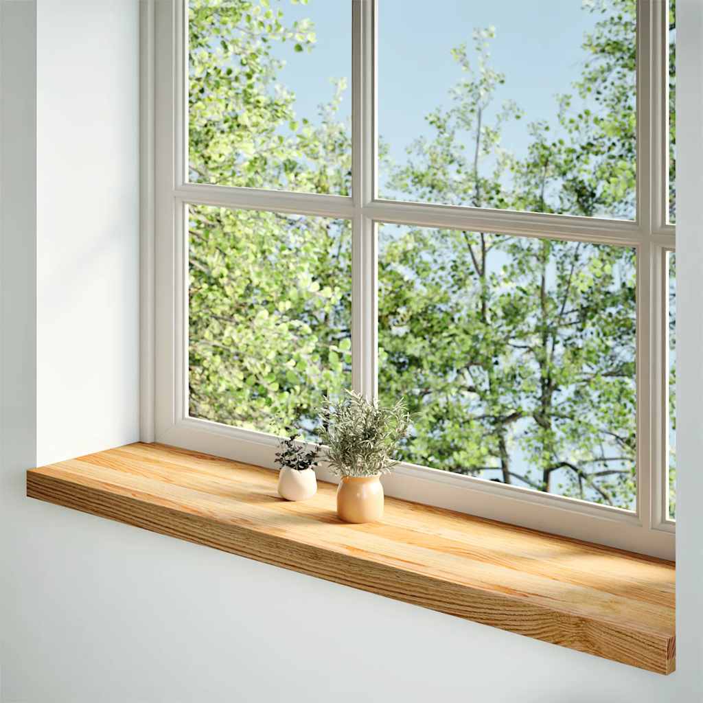 Davanzali 2 pz Marrone Chiaro 120x25x2cm Legno Massello Rovere