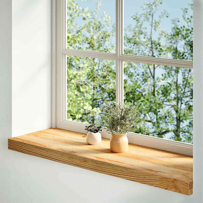 Davanzali 2 pz Marrone Chiaro 90x30x2 cm Legno Massello Rovere