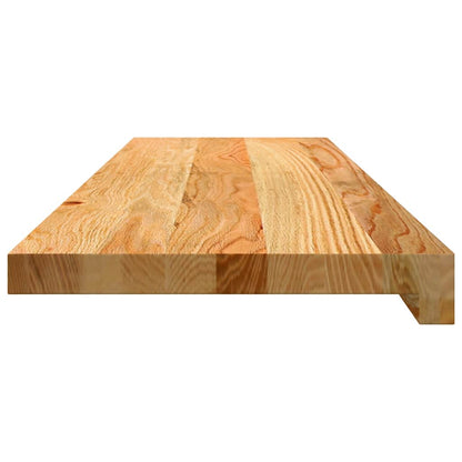 Davanzali 2 pz Marrone Chiaro 90x30x2 cm Legno Massello Rovere