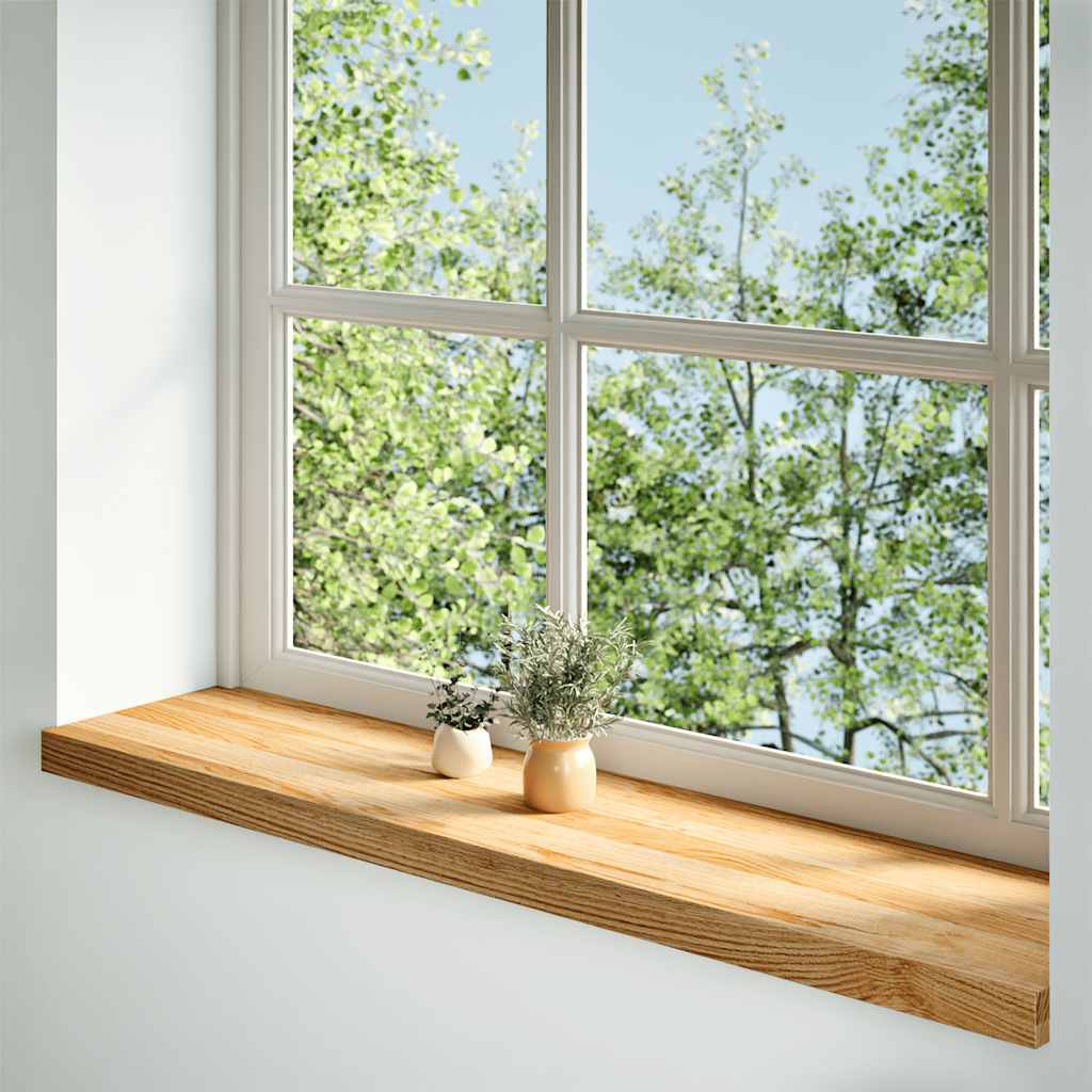 Davanzali 2 pz Marrone Chiaro 100x30x2 cm Legno Massello Rovere