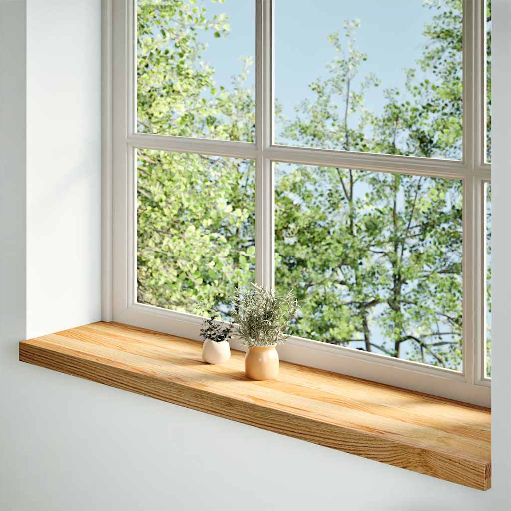 Davanzali 2 pz Marrone Chiaro 110x30x2 cm Legno Massello Rovere