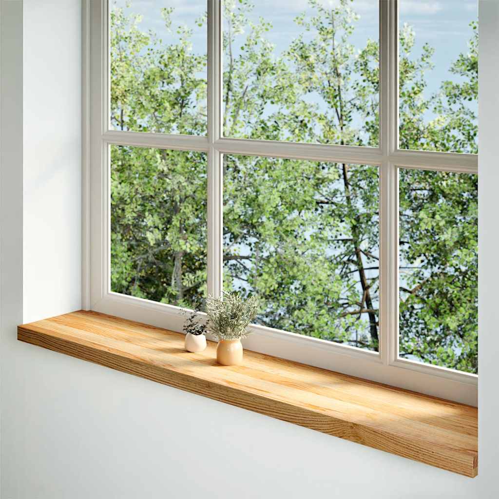 Davanzali 2 pz Marrone Chiaro 140x30x2 cm Legno Massello Rovere