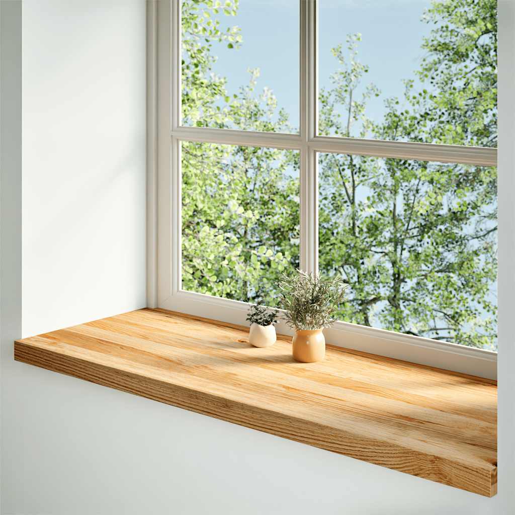 Davanzali 2 pz Marrone Chiaro 100x40x2 cm Legno Massello Rovere