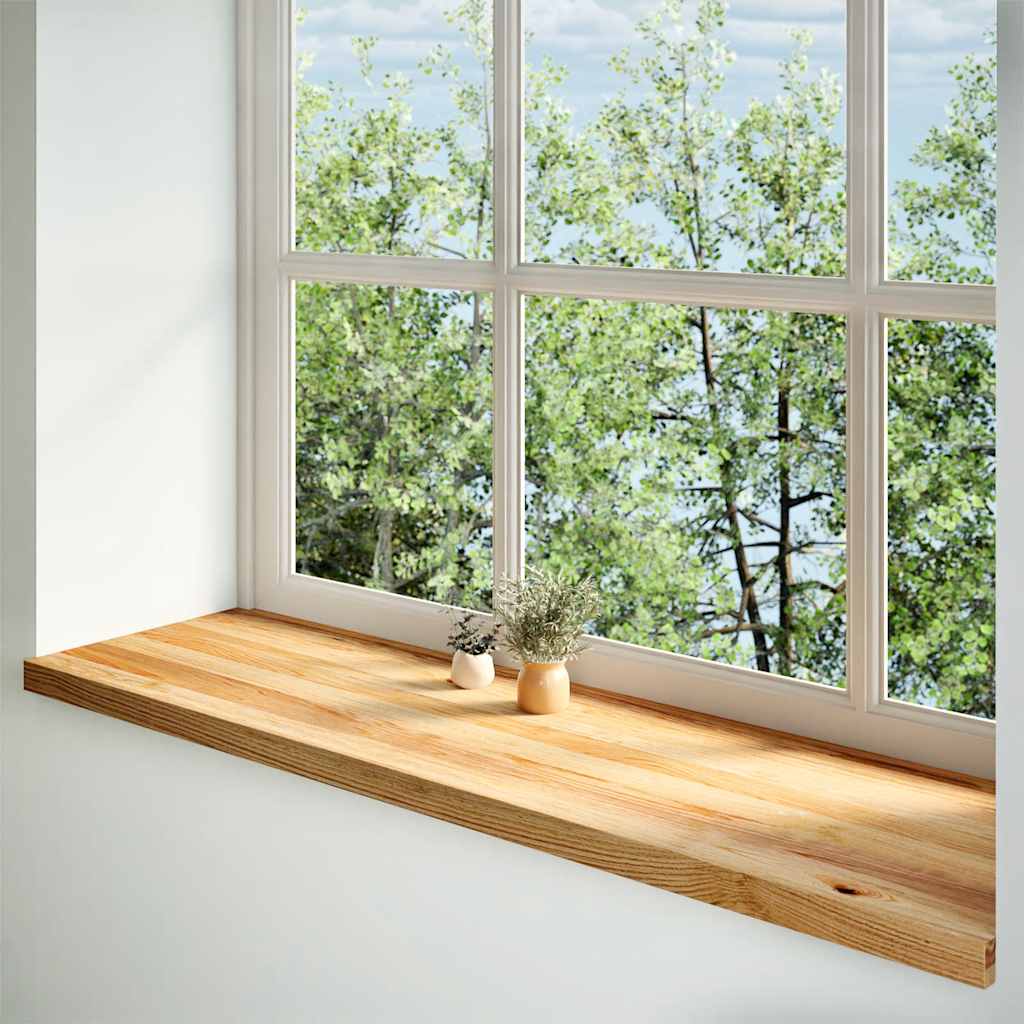 Davanzali 2 pz Marrone Chiaro 140x40x2 cm Legno Massello Rovere