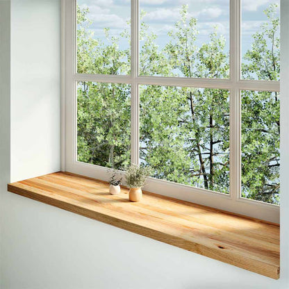 Davanzali 2 pz Marrone Chiaro 160x40x2 cm Legno Massello Rovere