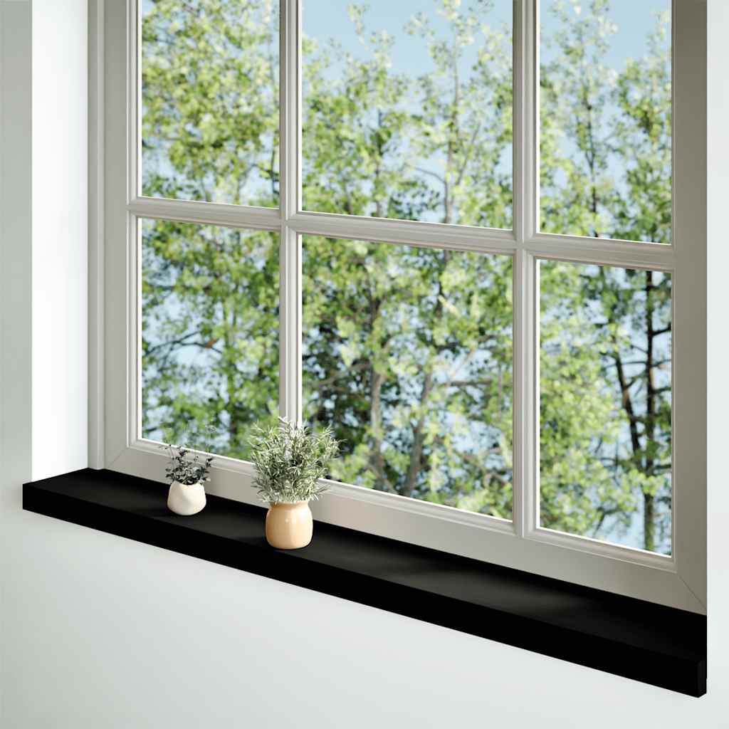Davanzali 2 pz Marrone Scuro 110x15x2 cm Legno Massello Rovere