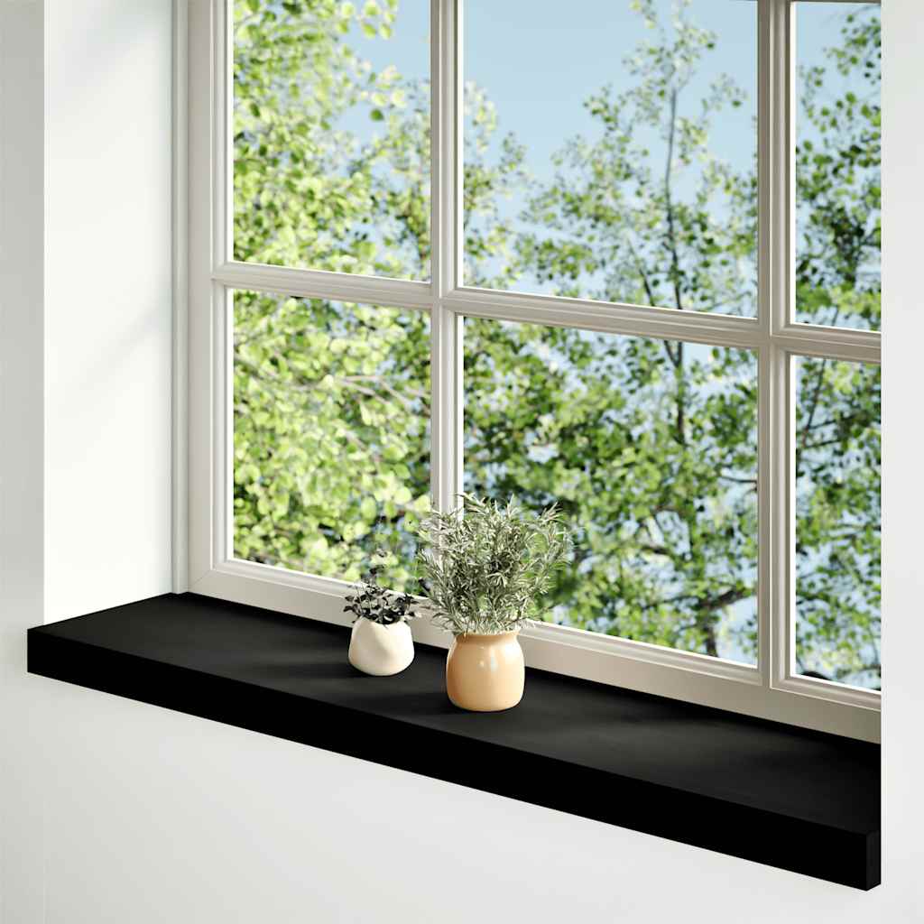 Davanzali 2 pz Marrone Scuro 90x20x2 cm Legno Massello Rovere