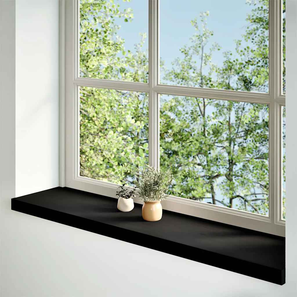 Davanzali 2 pz Marrone Scuro 100x25x2 cm Legno Massello Rovere