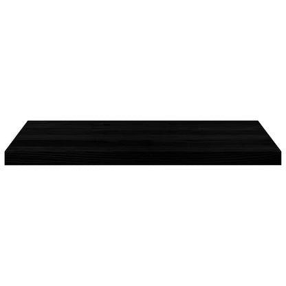 Davanzali 2 pz Marrone Scuro 80x40x2 cm Legno Massello Rovere