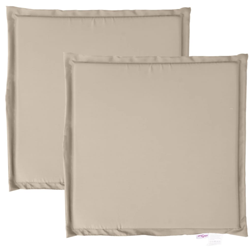 Imbottitura per Seduta Giardino 2pz Tortora 45x45x2 cm Quadrata