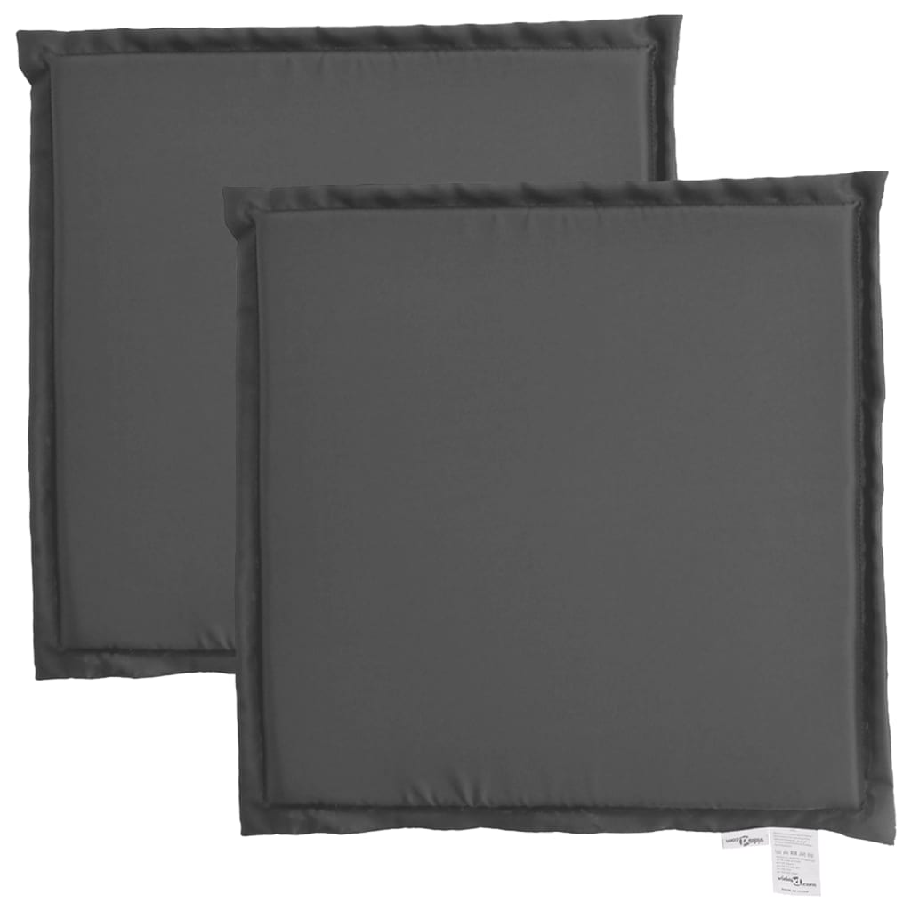Imbottitura Seduta Giardino 2 pz Antracite 45x45x2 cm Quadrata