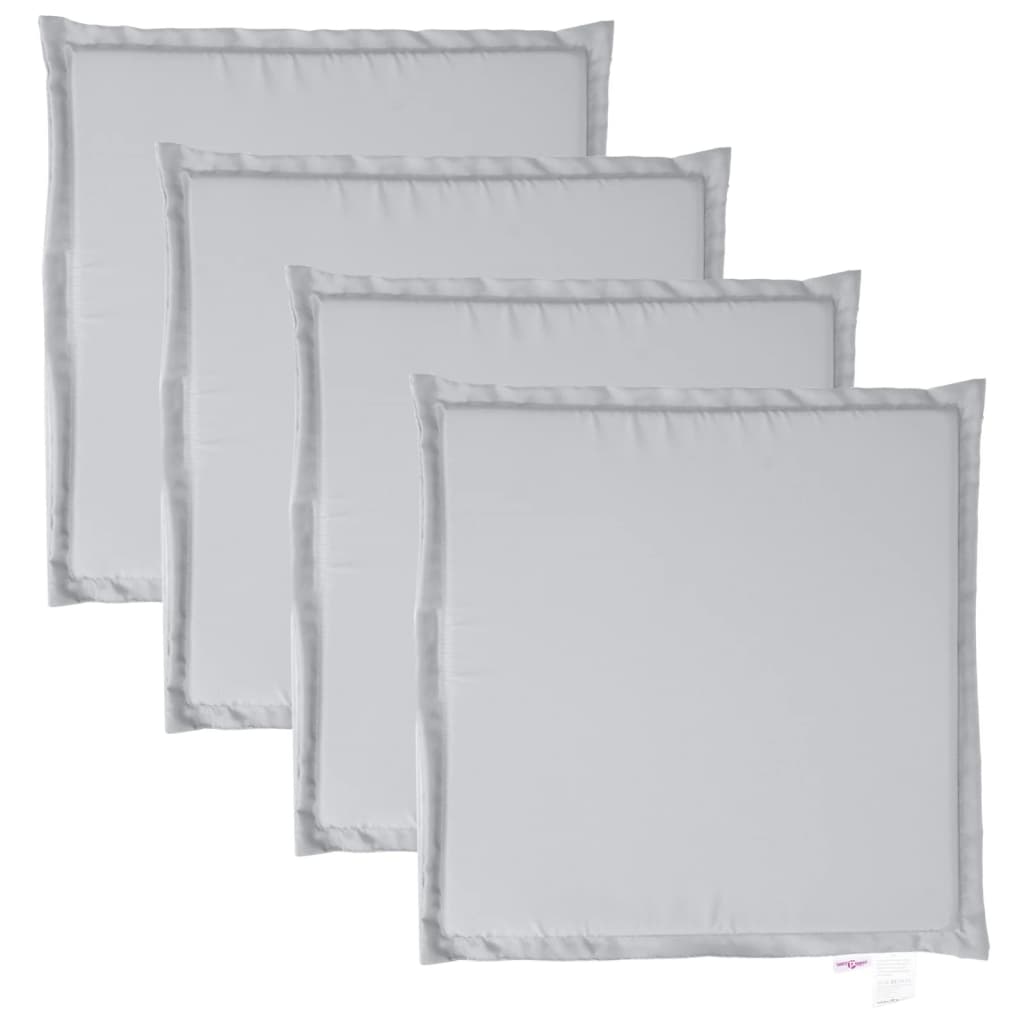 Imbottitura per Seduta Giardino 4pz Grigio Chiaro 45x45x2 cm