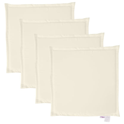 Imbottitura per Seduta Giardino 4pz Crema 45x45x2 cm Quadrata