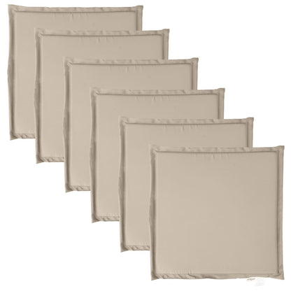 Imbottitura per Seduta Giardino 6pz Tortora 45x45x2 cm Quadrata
