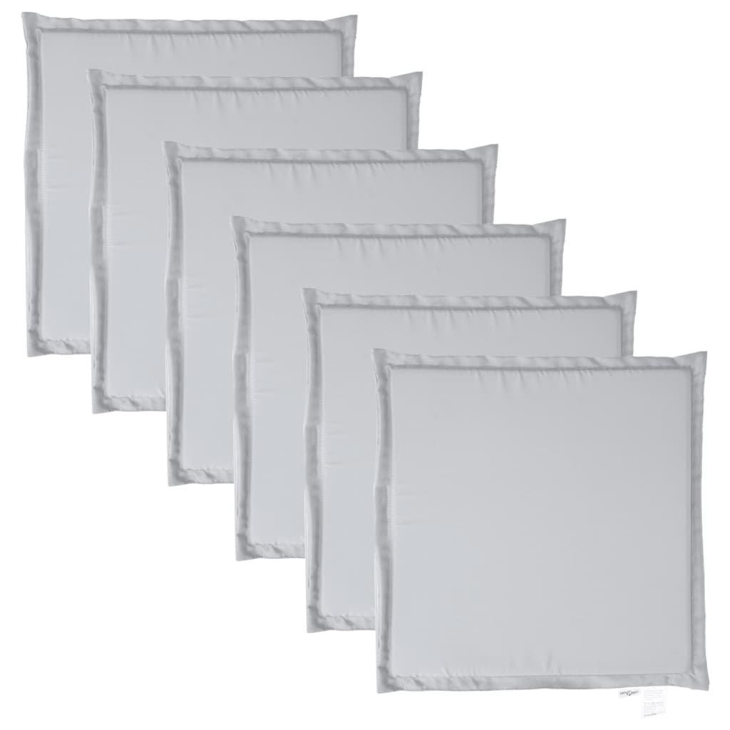 Imbottitura per Seduta Giardino 6pz Grigio Chiaro 45x45x2 cm