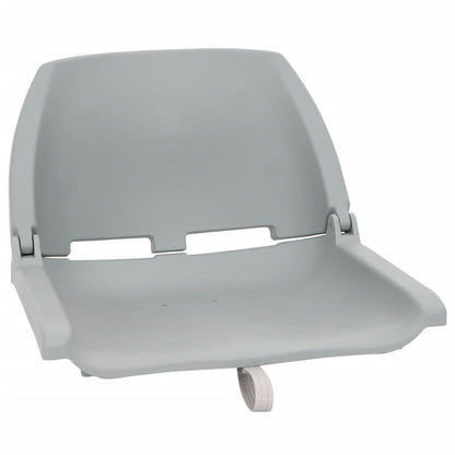 Set Sedile Barca Pieghevole 2pz Senza Cuscino Grigio 48x51x41cm