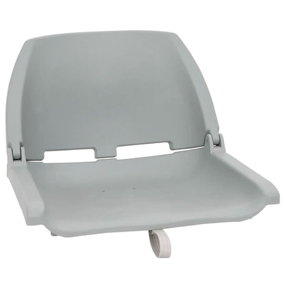 Set Sedile Barca Pieghevole 2pz Senza Cuscino Grigio 48x51x41cm