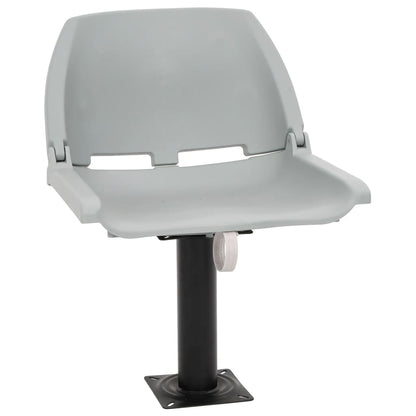 Set Sedile Barca Pieghevole 4pz Senza Cuscino Grigio 48x51x41cm