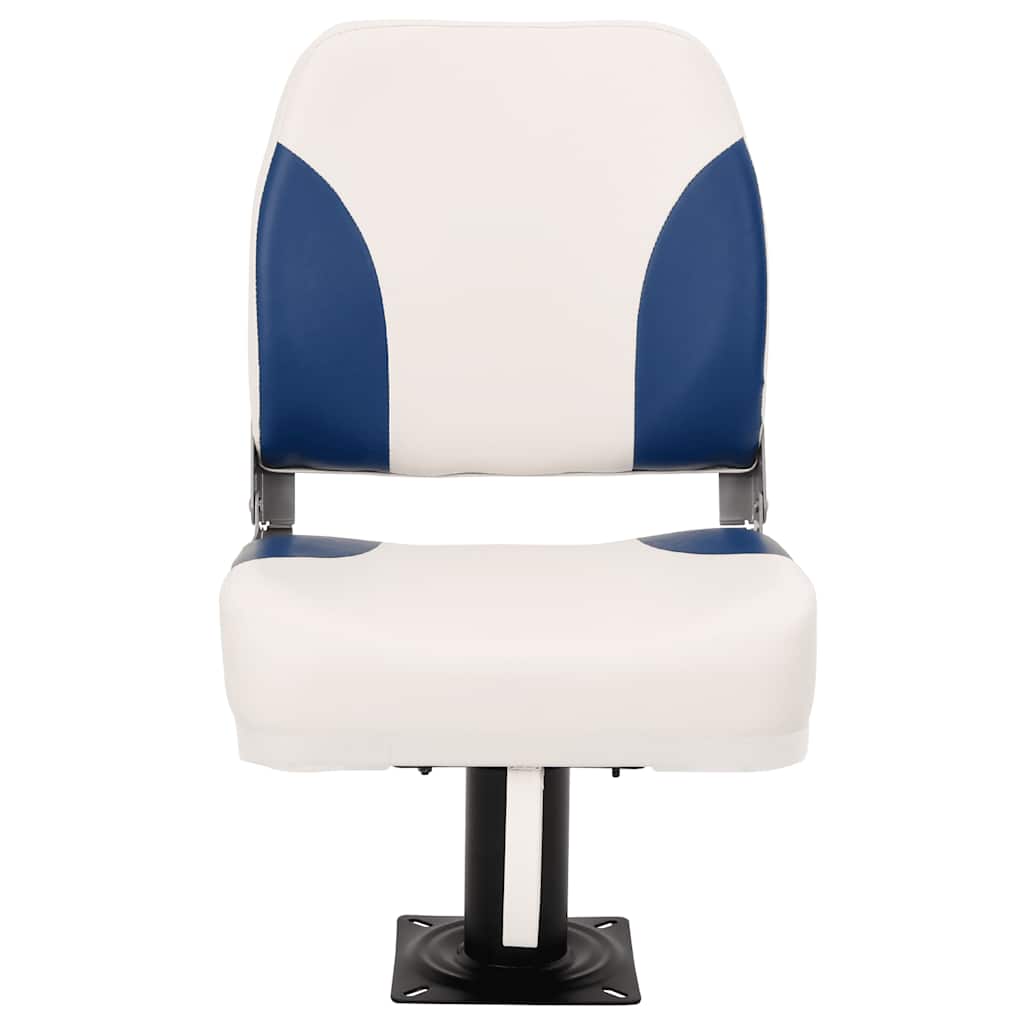 Sedile pieghevole per barca 1 set Blu e Bianco 41x36x48 cm