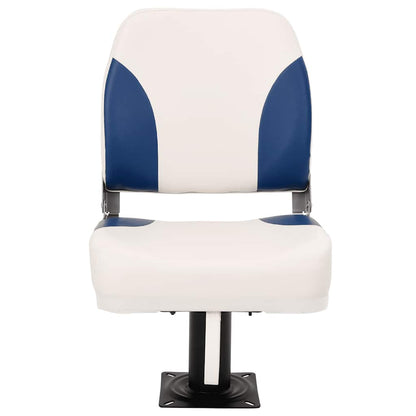 Sedile pieghevole per barca 1 set Blu e Bianco 41x36x48 cm