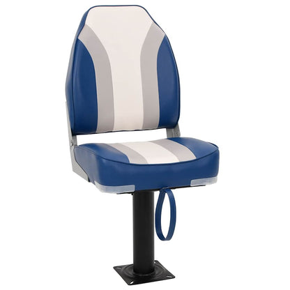 Set Sedile da Barca Pieghevole 4 pz con Schienale Alto