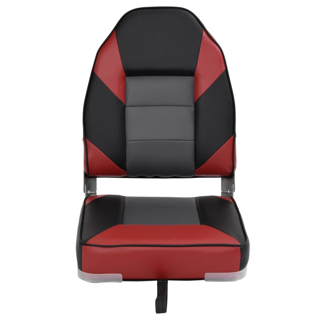 Set Sedile da Barca Pieghevole 4 pz con Schienale Alto