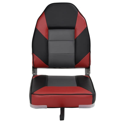 Set Sedile da Barca Pieghevole 4 pz con Schienale Alto
