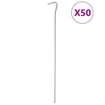 Picchetti per Tenda 50 pz 30 cm Ã˜4 mm in Acciaio Zincato